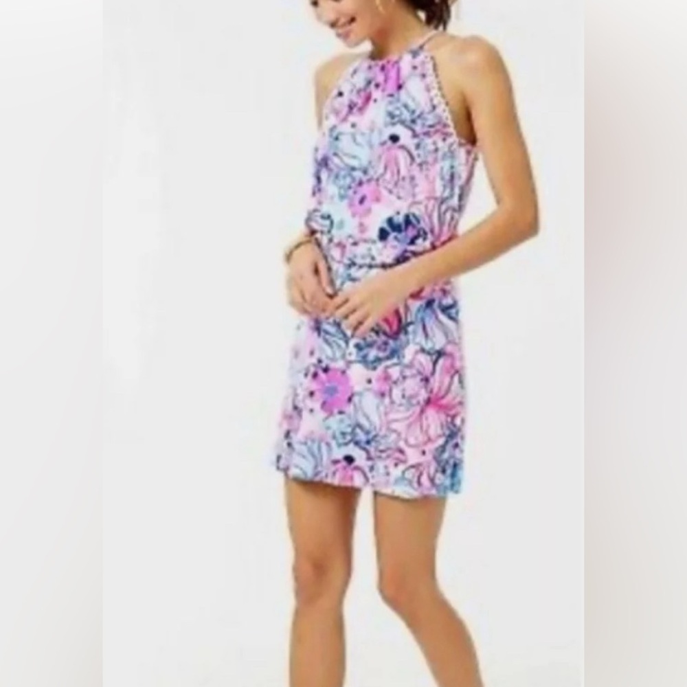 Lilly Pulitzer Gianni Skort Romper in Prosecco Pink Make a Splash pattern size M